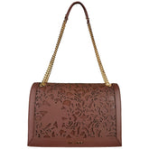 Baldinini Trend Brown Calfskin Women Crossbody Bag