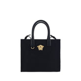 Versace Black Cotton Shoulder Bag