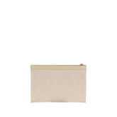 Fendi Cream Cotton Clutch Bag