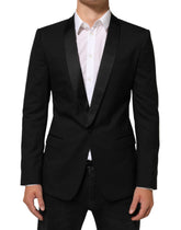 Dolce & Gabbana Black MARTINI 1 Button Suit Jacket Blazer