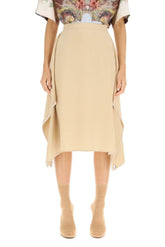 'THEA' SILK MIDI SKIRT