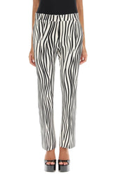 CREPE COUTURE PANTS WITH ZEBRA 1966 PRINT