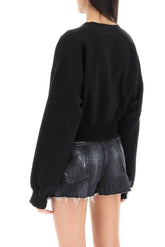 CROPPED SWEATSHIRT WITH LOGO