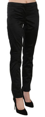 Exte Black Mid Waist Skinny Dress Formal Trousers Pants