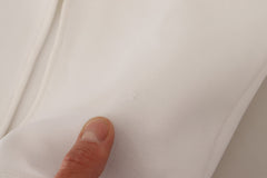 Maison Margiela Rayon White Sleeveless V-neck Sheath Midi Dress