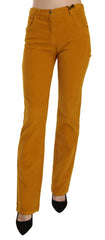 Costume National Orange High Waist Straight Trouser Pants