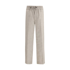 Brioni Gray Linen Casual Pants
