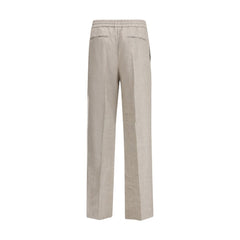 Brioni Gray Linen Casual Pants