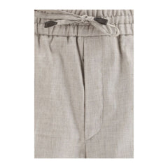 Brioni Gray Linen Casual Pants