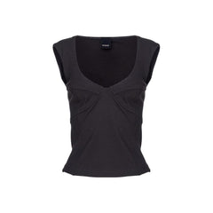 PINKO Black Nylon T-Shirt