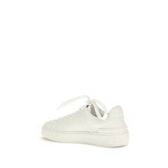 Balmain White Calf Leather Bos Taurus Low Top Sneakers