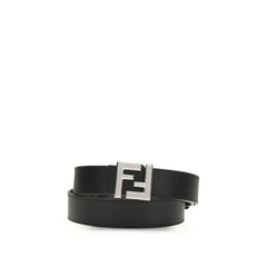 Fendi Black Calf Leather Bos Taurus Regular Belt