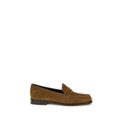 Tory Burch Beige Calf Leather Bos Taurus Slip-On Loafers