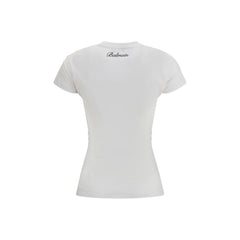 Balmain White Cotton T-Shirt