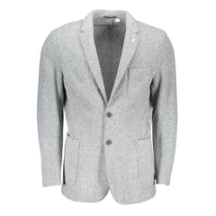 Gant Gray Polyester And Wool Blazer