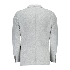 Gant Gray Polyester And Wool Blazer