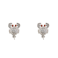 Lancaster White Silver Earrings