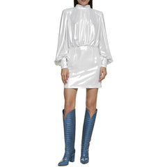 BLANCA VITA White Polyester Casual Dress