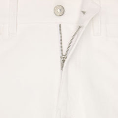 Celine White Cotton Straight-Leg Jeans