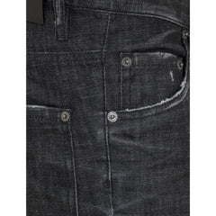 Dsquared² Black Cotton Slim Fit Jeans