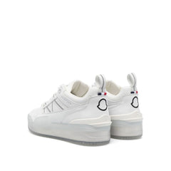 Moncler White Calfskin Low Top Sneakers