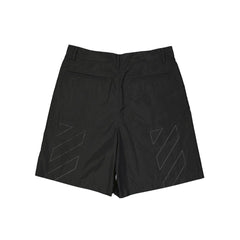 Off-White Black Polyester Short And Mini Shorts