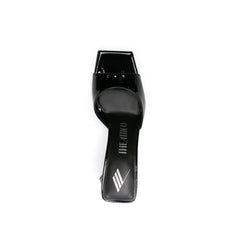 The Attico Black Calfskin Stiletto Heel Sandals