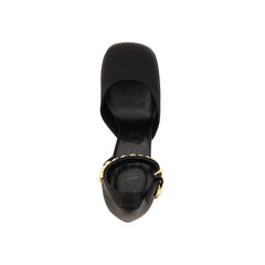 Versace Black Silk Platform Pumps