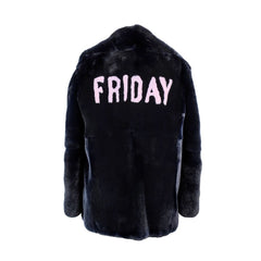 Alberta Ferretti Blue Rabbit Fur Coat