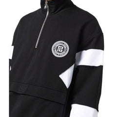 Balmain Black Cotton Sweatshirt