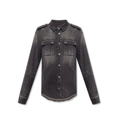 Balmain Black Denim Shirt