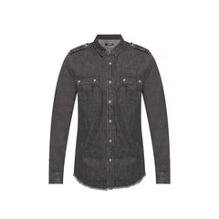 Balmain Black Denim Shirt