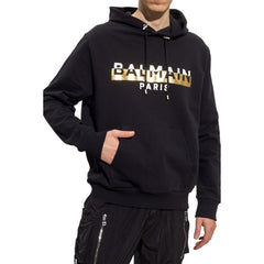 Balmain Black Cotton Sweatshirt