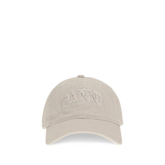 Ganni Beige Cotton Cap (Baseball Hat)