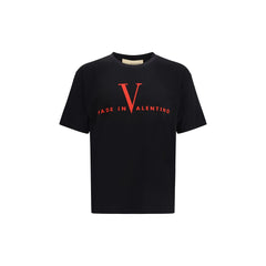 Valentino Black Cotton T-Shirt