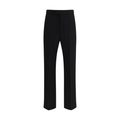 Valentino Black Fleece Wool Dress Pants