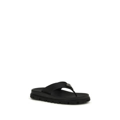 Prada Black Rubber Flip-Flop Sandals