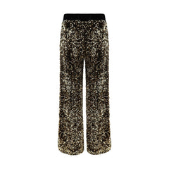 Ella Gold Polyamide Casual Pants