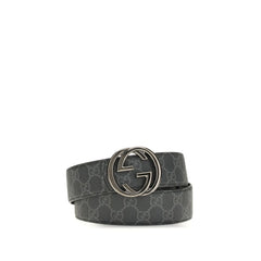 Gucci Black Calf Leather Bos Taurus Regular Belt