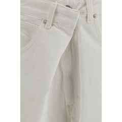 Agolde White Cotton Jeans Denim