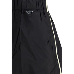 Prada Black Recycled Polyamide Bermuda Shorts