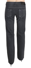 Costume National Gray Low Waist Straight Denim Pants Jeans