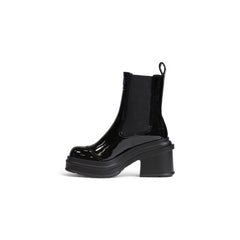 Armani Exchange Black Polyester Ankle Boots