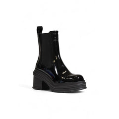 Armani Exchange Black Polyester Ankle Boots