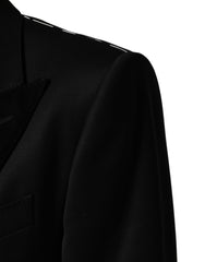 Dolce & Gabbana Black Wool Single Breasted Jacket Blazer