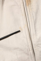 Dolce & Gabbana Off White Cotton Full Zip Denim Men Blouson Jacket