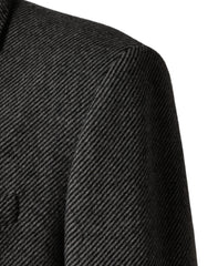 Dolce & Gabbana Gray Single Breasted Men Trench Coat Jacket