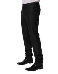 Dolce & Gabbana Black Wool Skinny Dress Formal Trouser Pants