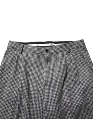 Dolce & Gabbana Gray Houndstooth Straight Dress Trouser Pants