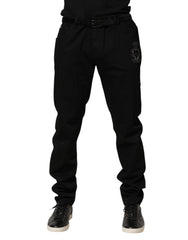 Dolce & Gabbana Black Sacred Heart Skinny Men Denim Jeans